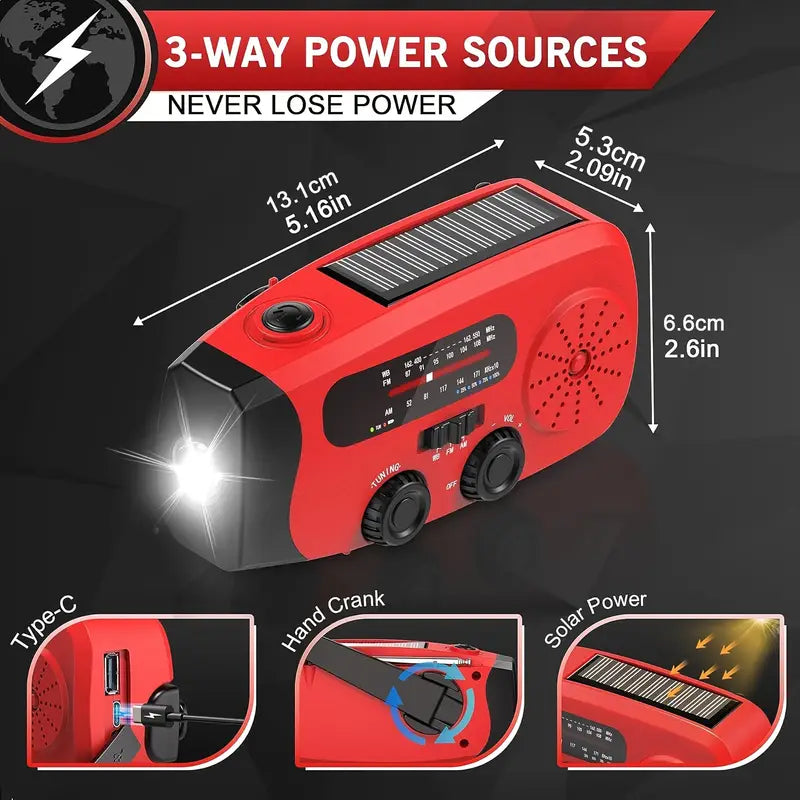 Emergency Solar & Hand Crank Charger – Power Anywhere