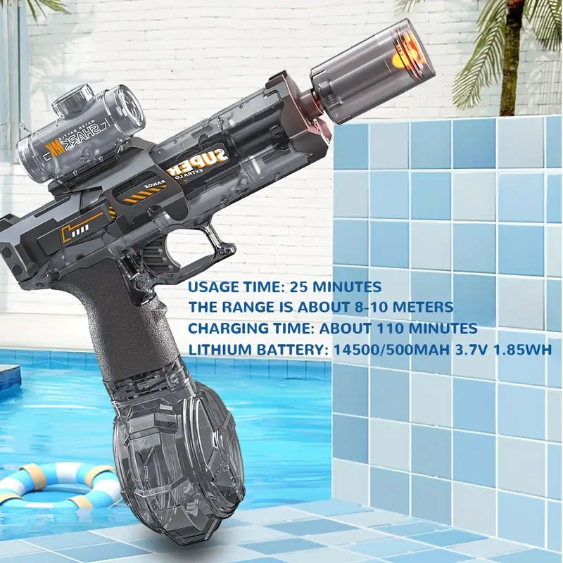 Water Blaster Electric Gun - Splash Battles, Upgraded
