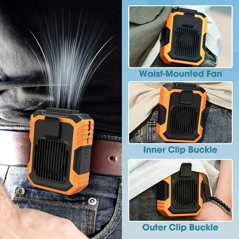 Wearable Waist Fan – Hands-Free Cooling Anywhere