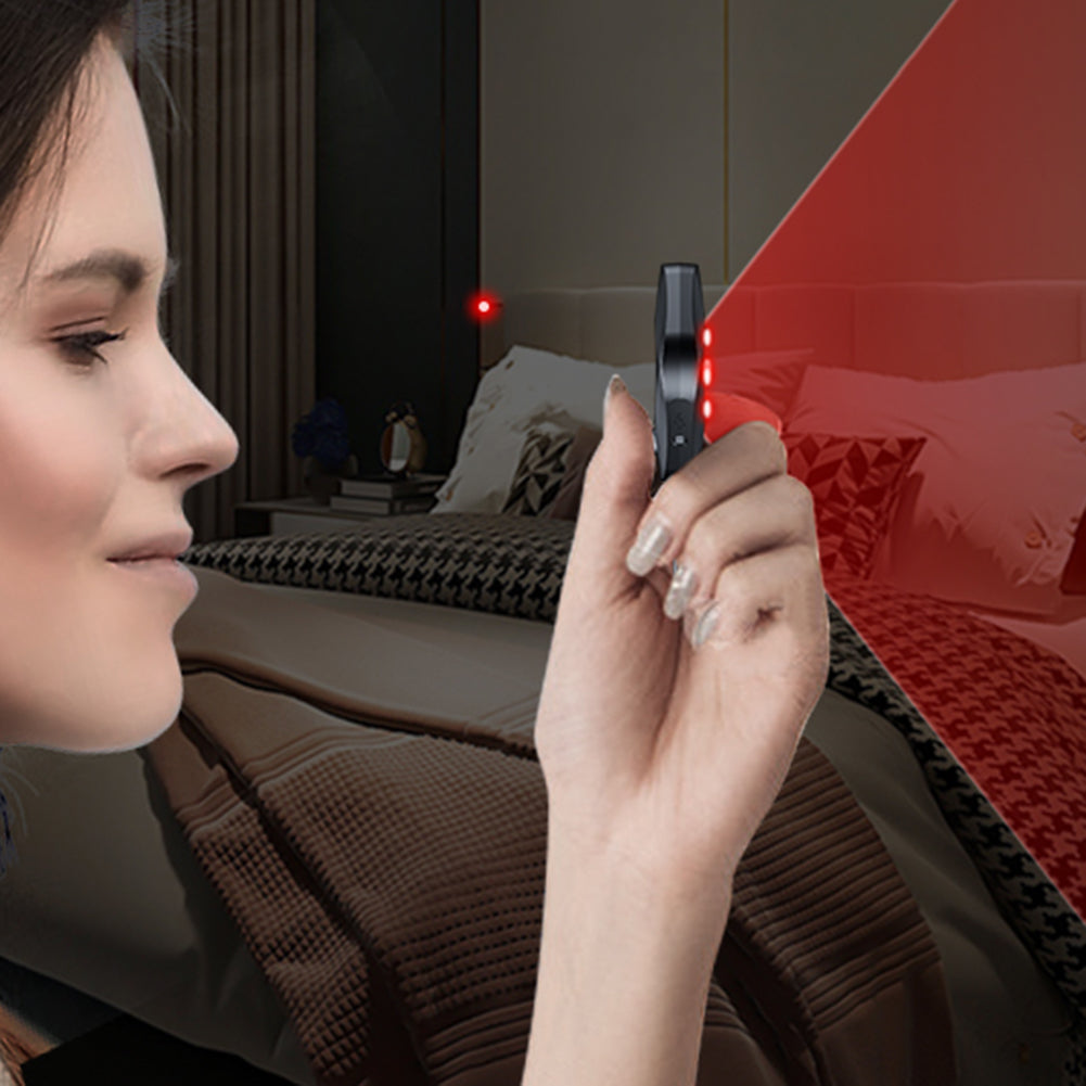 Lady with hidden camera detector