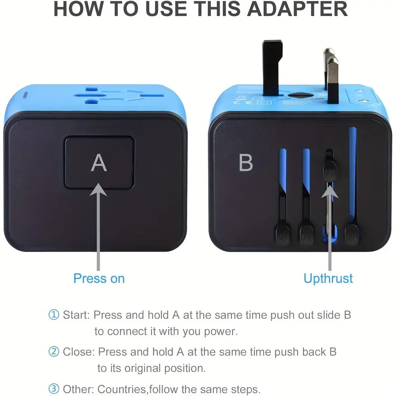 Universal Travel Adapter – Charge Anywhere in 170+ Countries