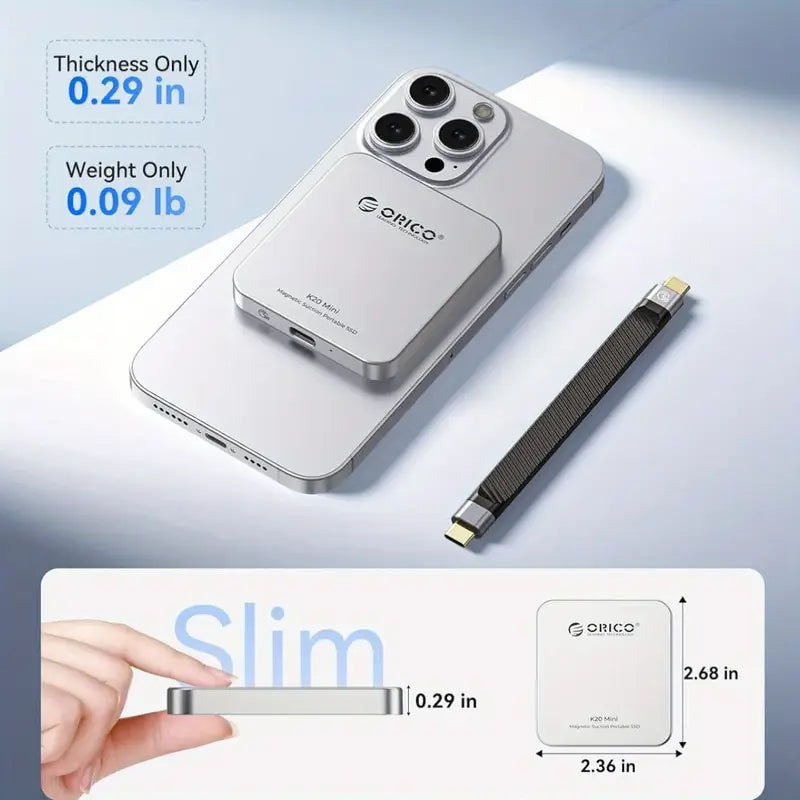 1TB Magnetic External SSD – Fast Storage for iPhone & PC