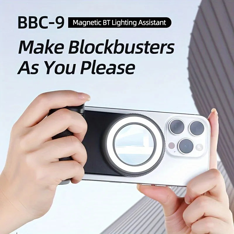 360° Camera Handle – Steady Shots & Self-Lighting