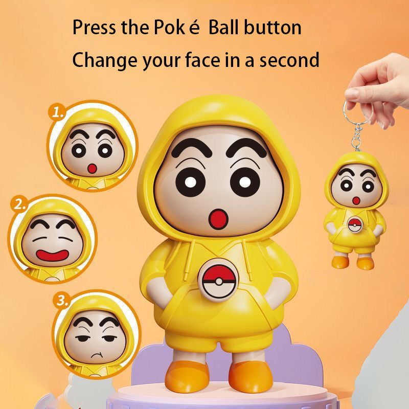 Instructions on Shinchan Rotating Keychain