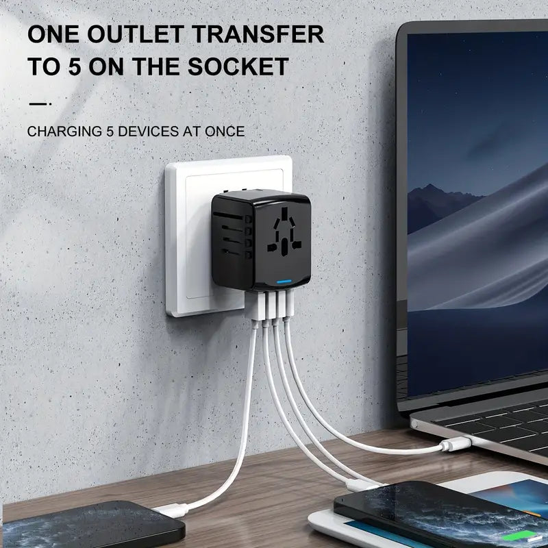 Universal Travel Adapter – Charge Anywhere in 170+ Countries