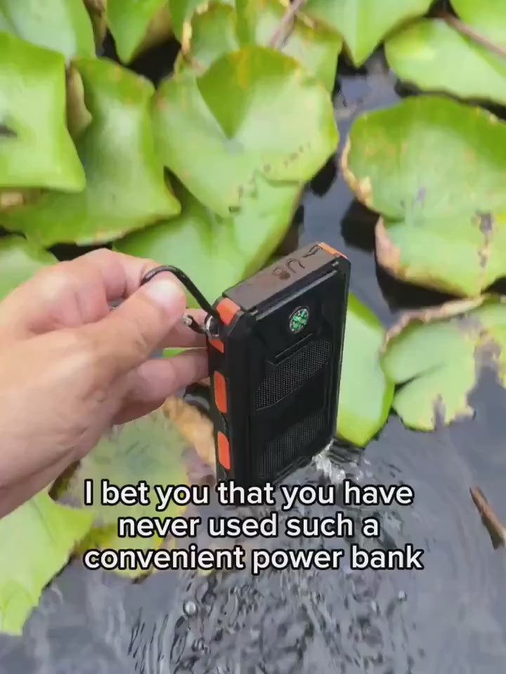 20,000mAh Solar Power Bank – Outdoor Charging Beast