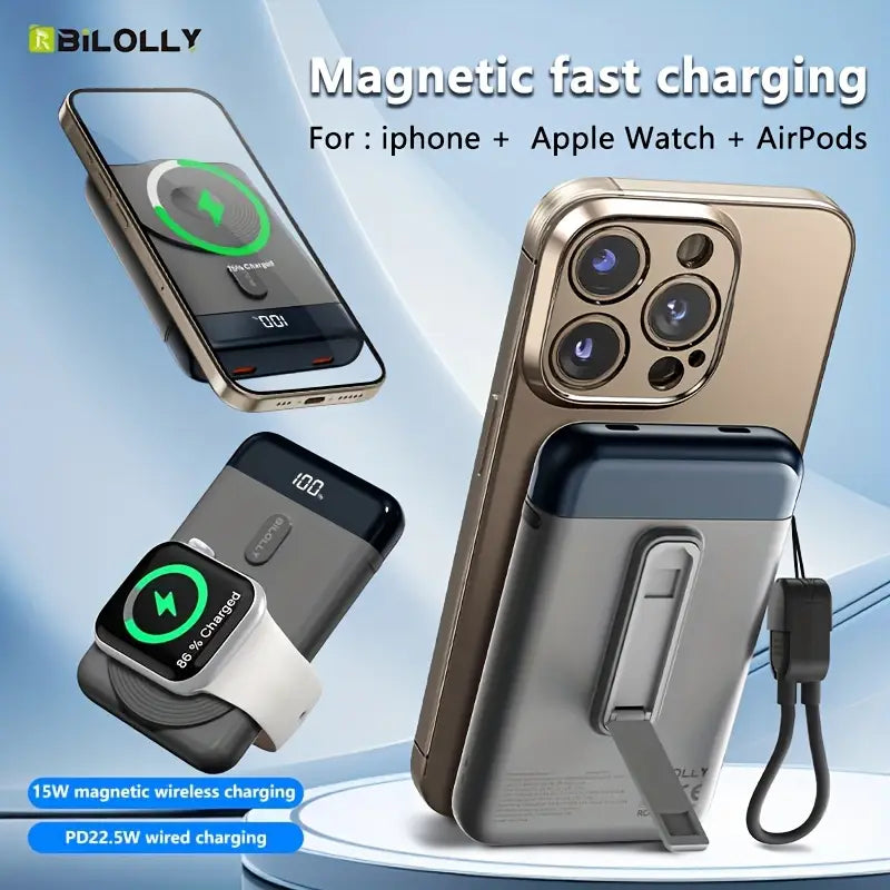 5,000mAh Magnetic Power Bank – Snap & Charge