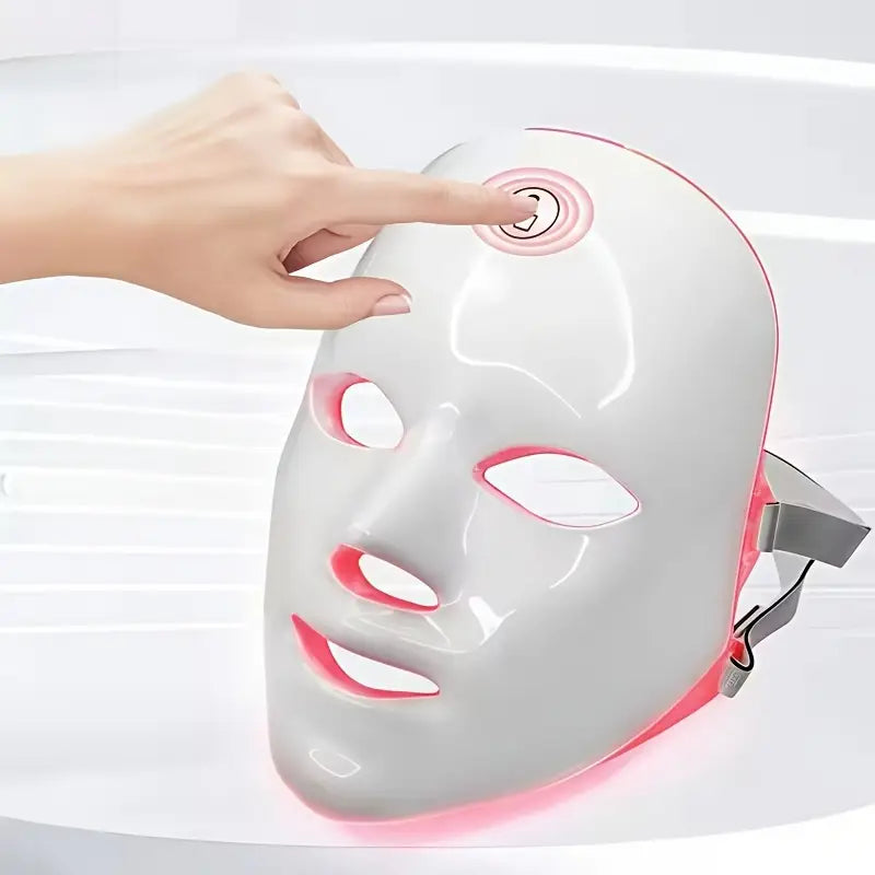 USB Powered 7-Color LED Facial Beauty Mask – Glow Therapy for Radiant Skin