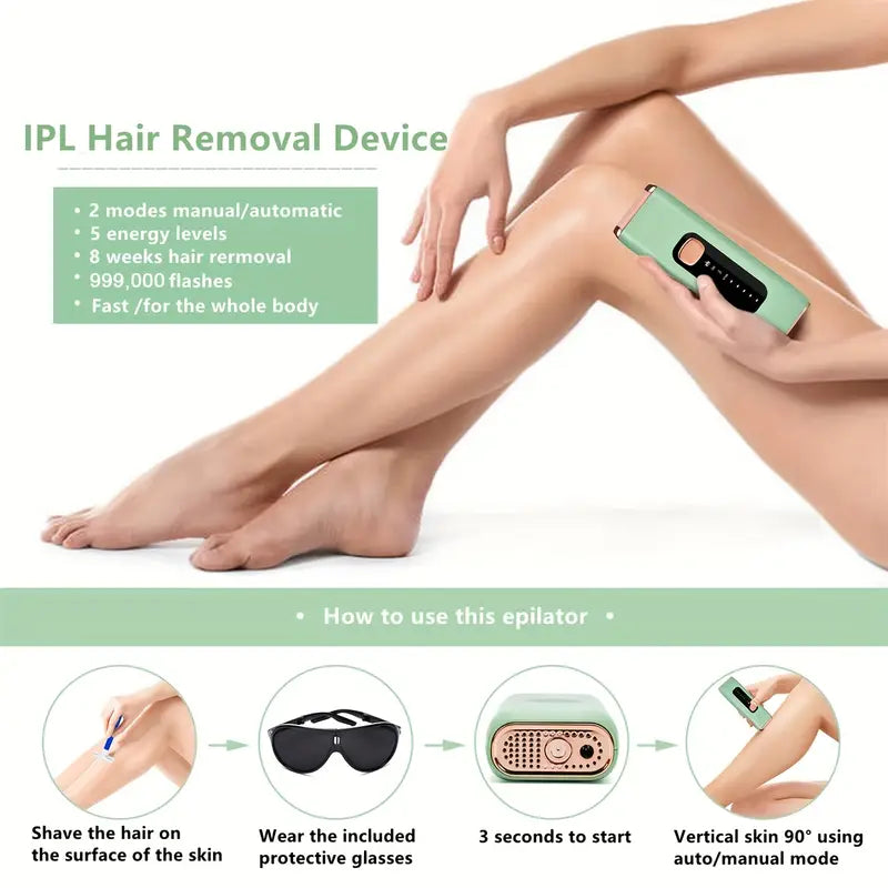 IPL Hair Removal Device - Smooth Skin, Salon-Free