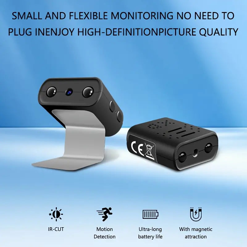 Dual Mini Security Cams – Night Vision & Motion Alert