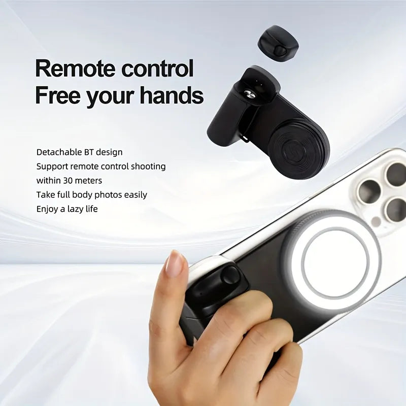 360° Camera Handle – Steady Shots & Self-Lighting