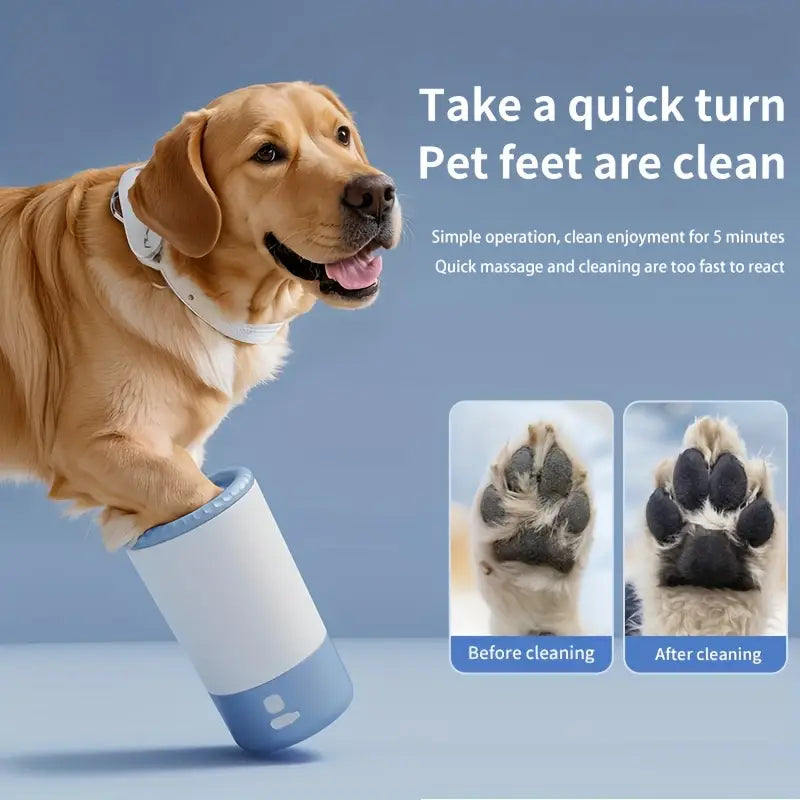 Automatic Dog & Cat Paw Cleaner - Smooth Paws, Happy Pets