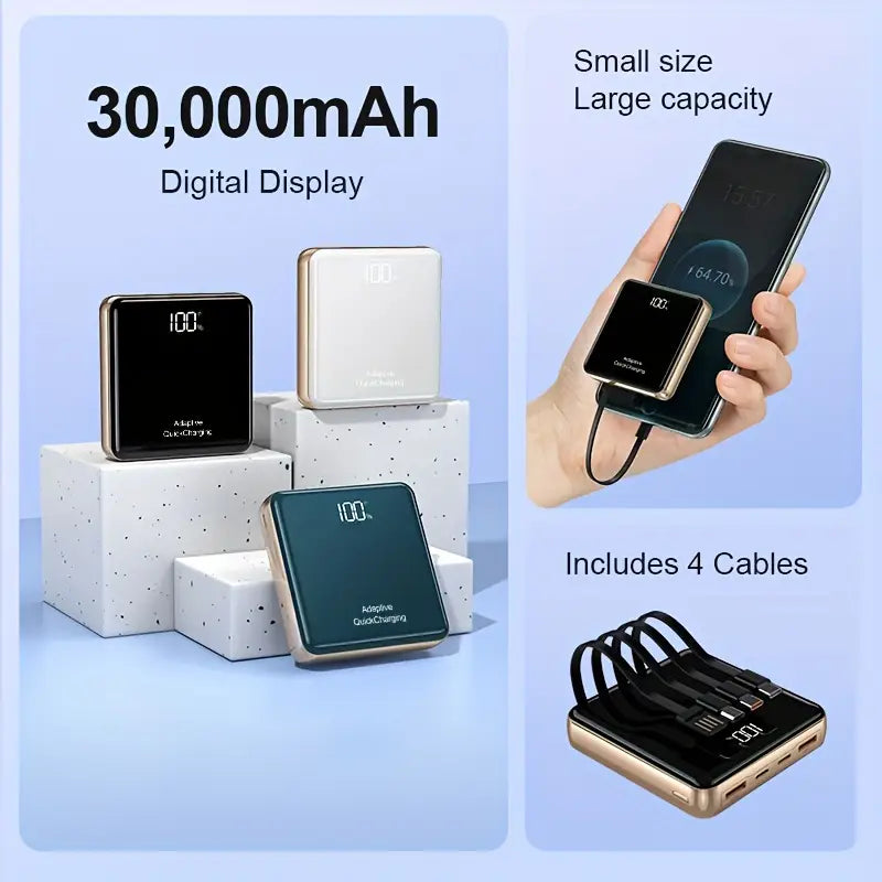 30,000mAh Portable Mobile Power – Supercharge On the Go!