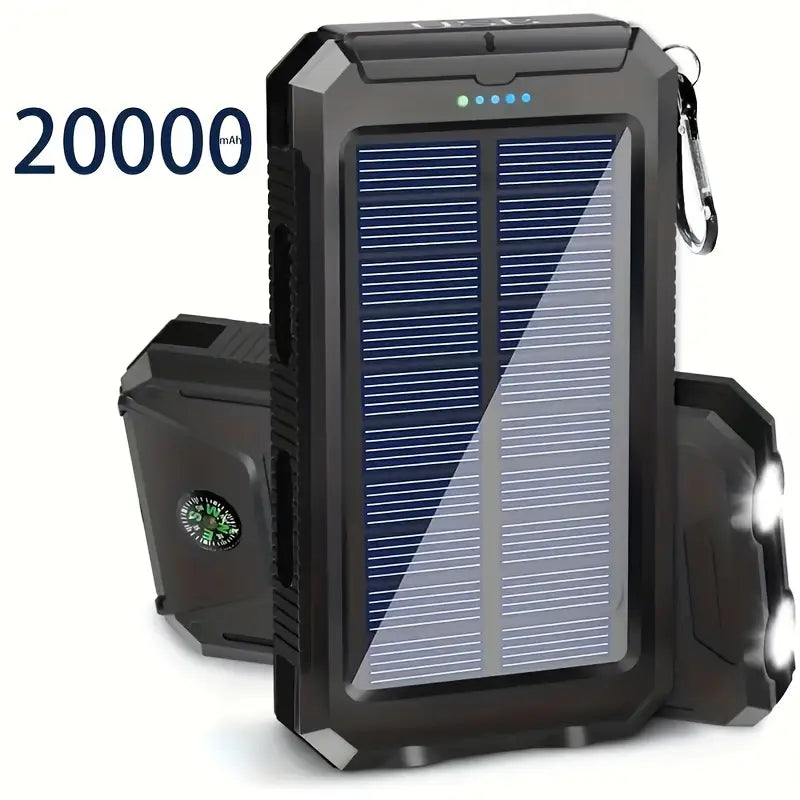 20,000mAh Solar Power Bank – Outdoor Charging Beast