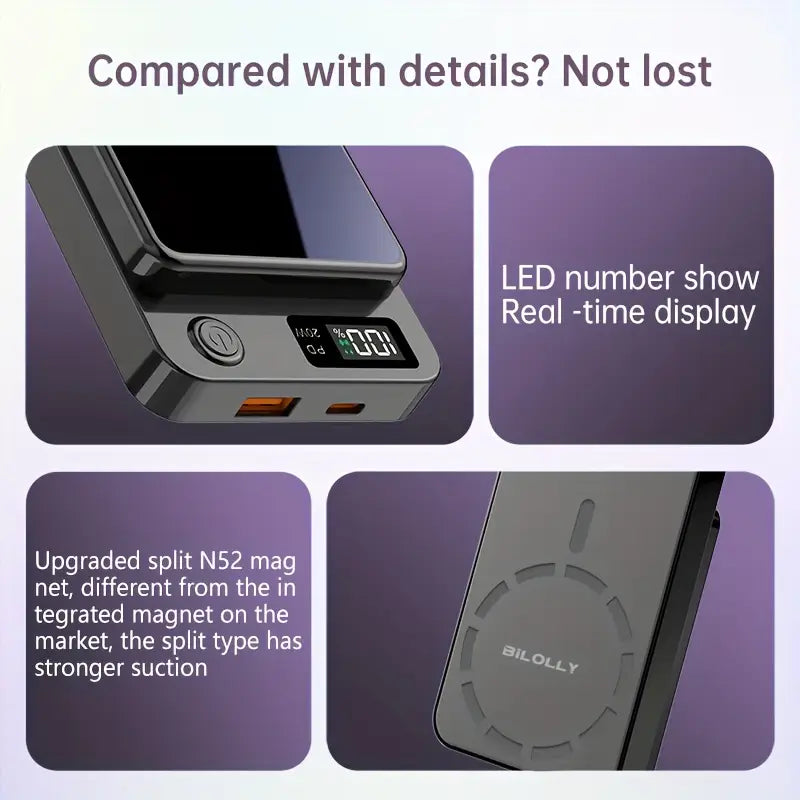 5,000mAh Magnetic Power Bank – Snap & Charge