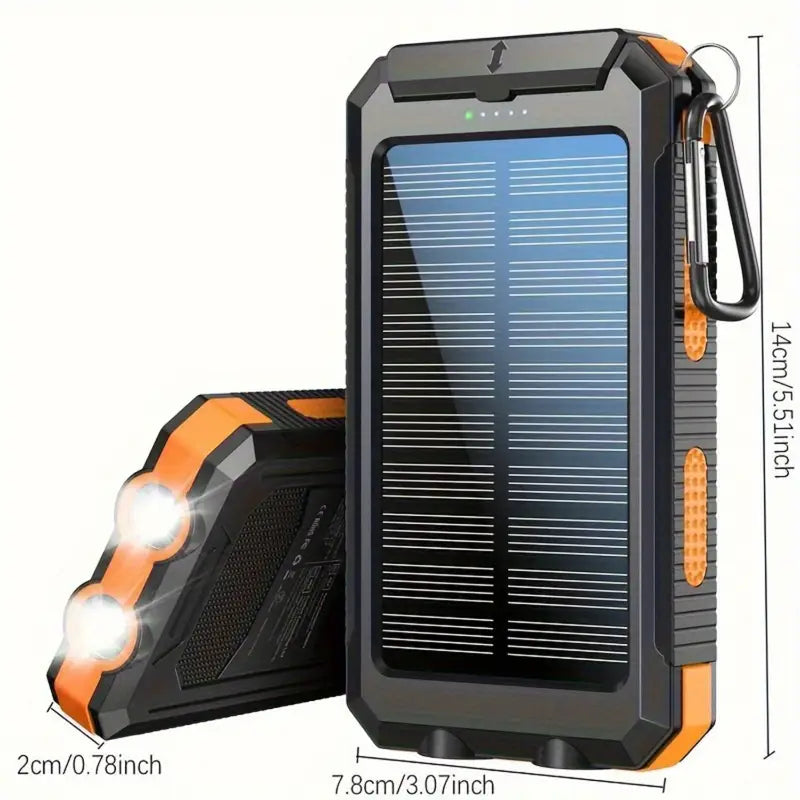 20,000mAh Solar Power Bank – Outdoor Charging Beast