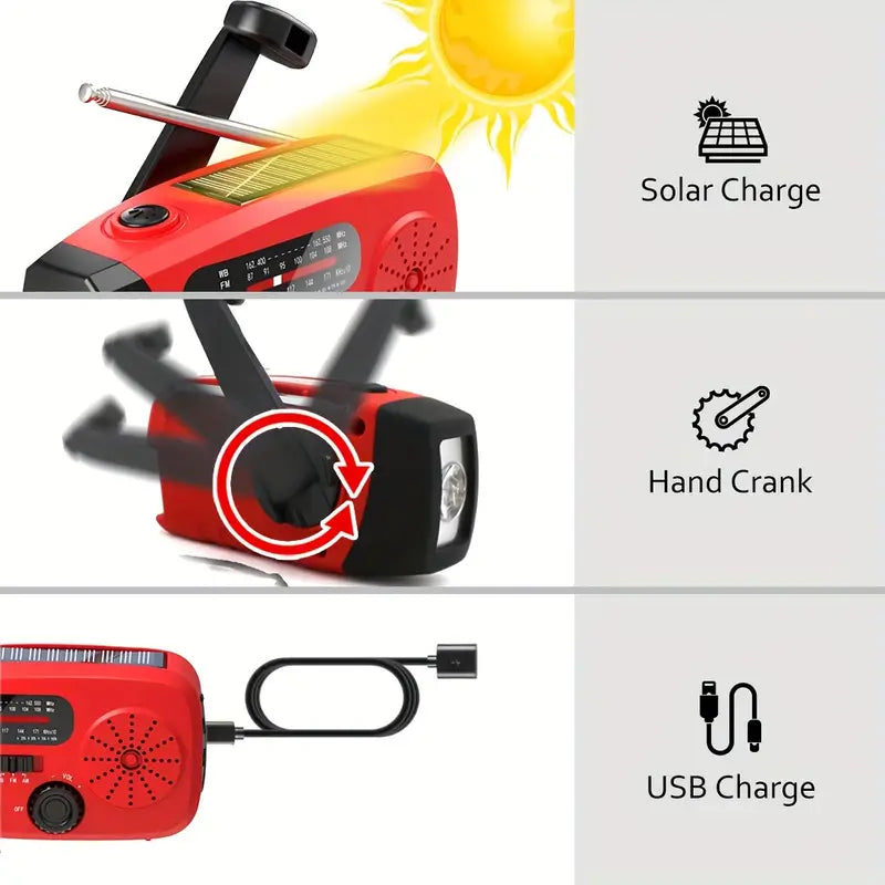 Emergency Solar & Hand Crank Charger – Power Anywhere