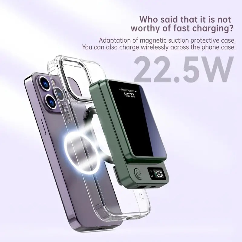 5,000mAh Magnetic Power Bank – Snap & Charge