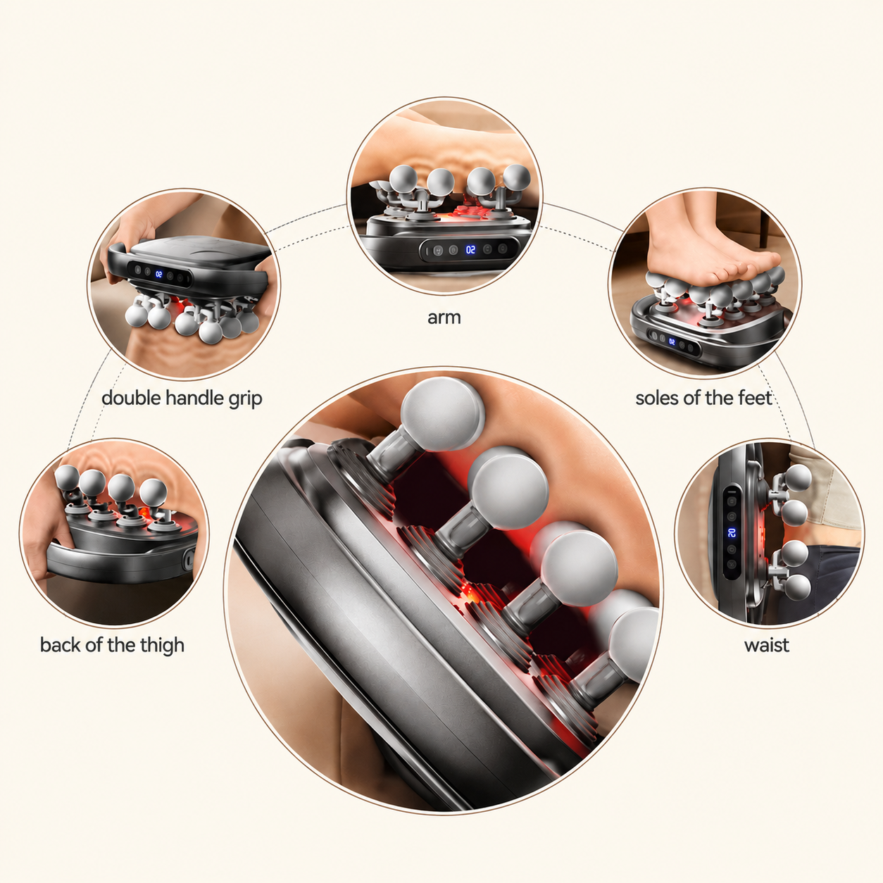 16-Head Flesh Gun Massage Device, Deep Tissue Muscle Instrument