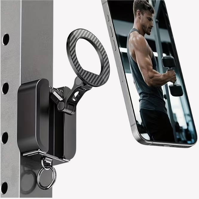 3-In-1 Magnetic Phone Stand – Gym, Travel & Workout Ready
