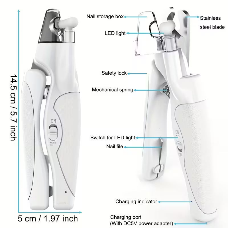 LED light Nail Cutter - Trim with Confidence