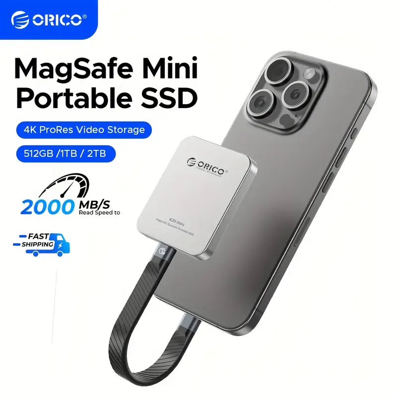 1TB Magnetic External SSD – Fast Storage for iPhone & PC