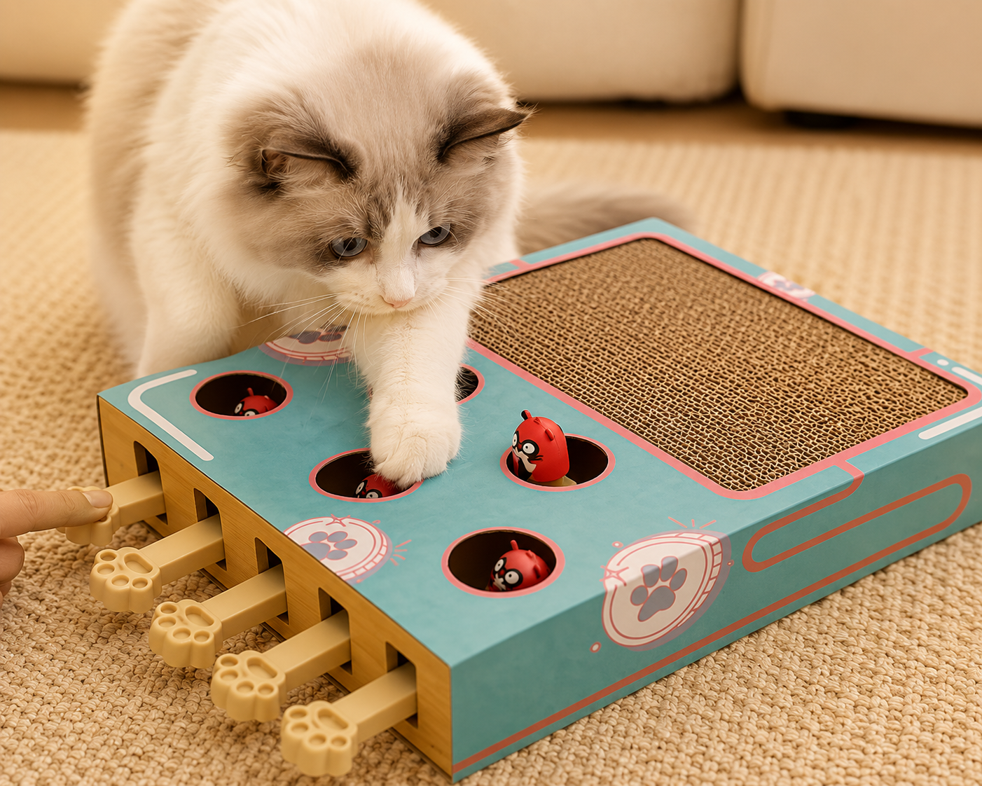 Interactive Cat Toy with Scratcher - Scratch, Chase, Repeat