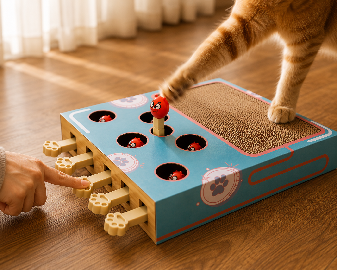 Interactive Cat Toy with Scratcher - Scratch, Chase, Repeat
