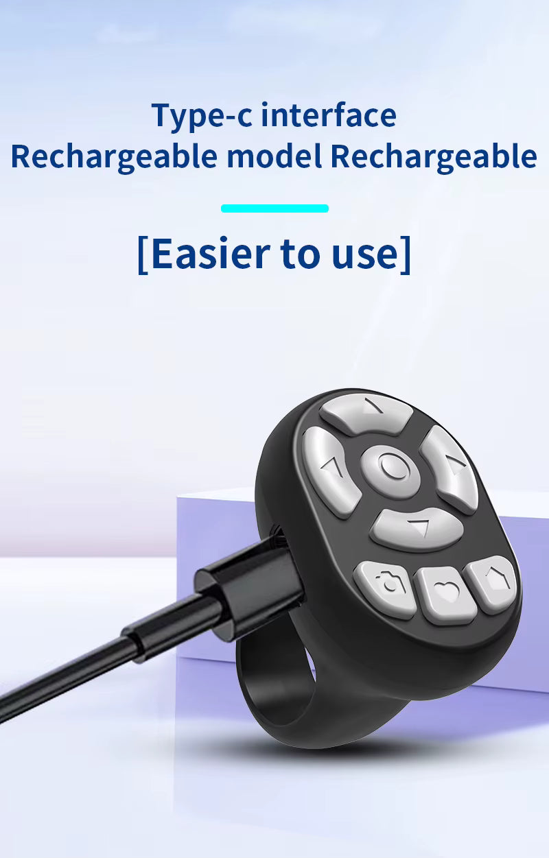 Wireless Bluetooth Camera Shutter Remote – TikTok & Selfie Control Ring