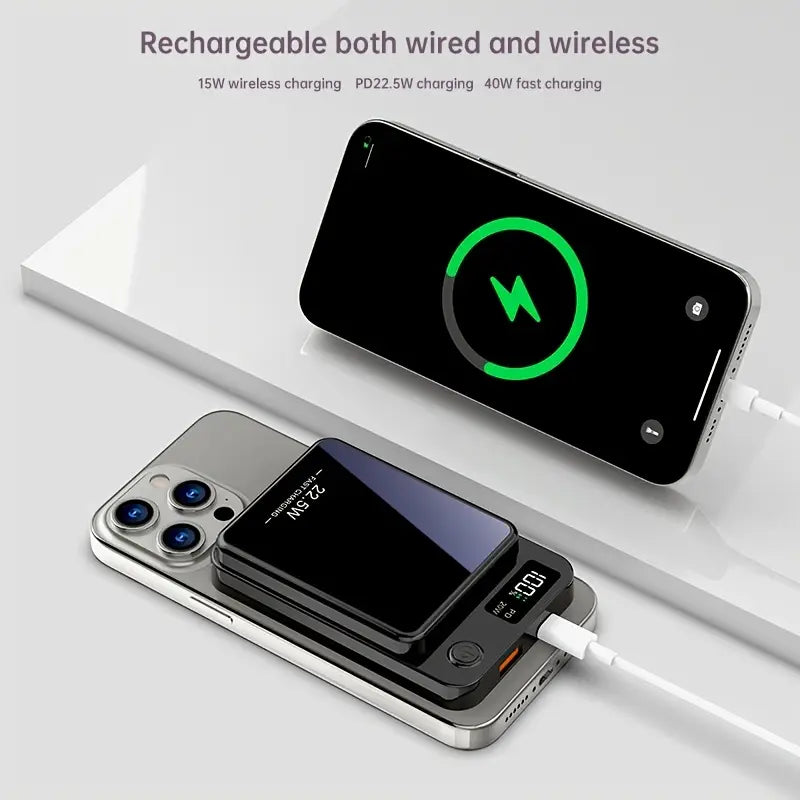 5,000mAh Magnetic Power Bank – Snap & Charge