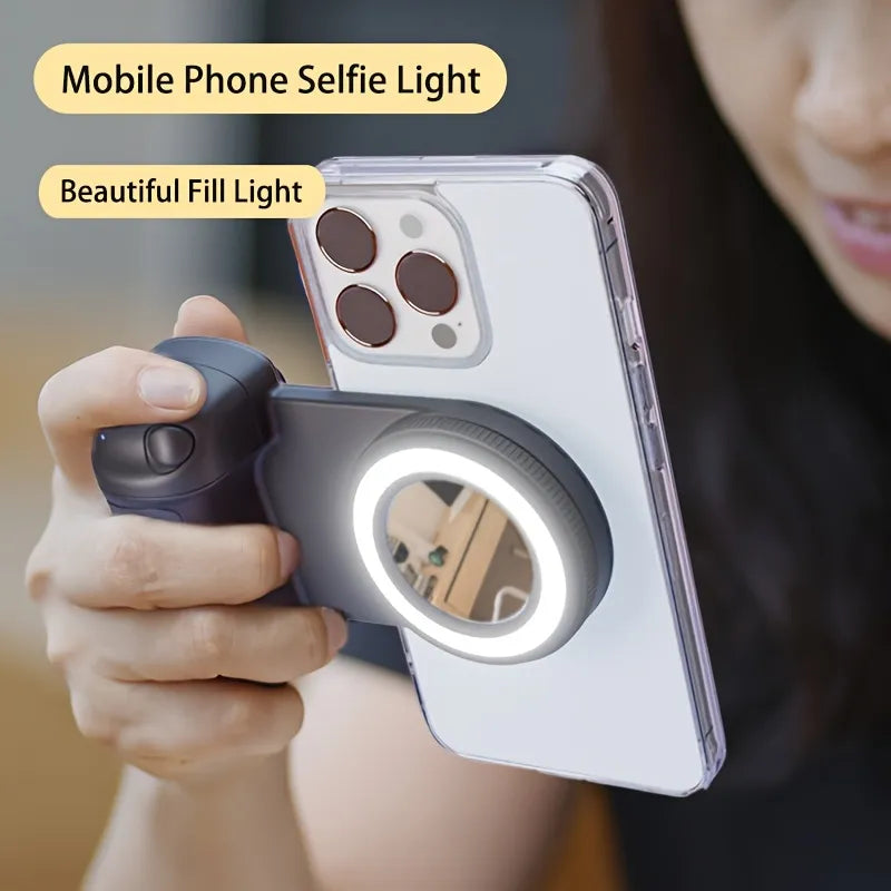 360° Camera Handle – Steady Shots & Self-Lighting