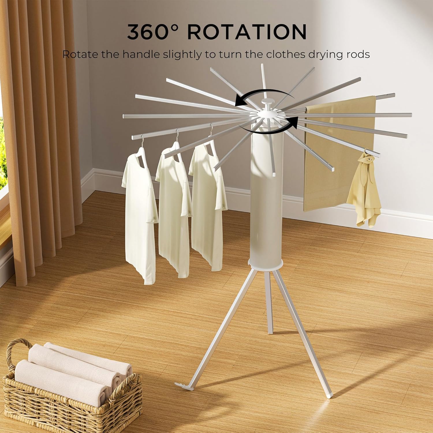 Multifunctional Foldable Outdoor Clothes Drying Stand