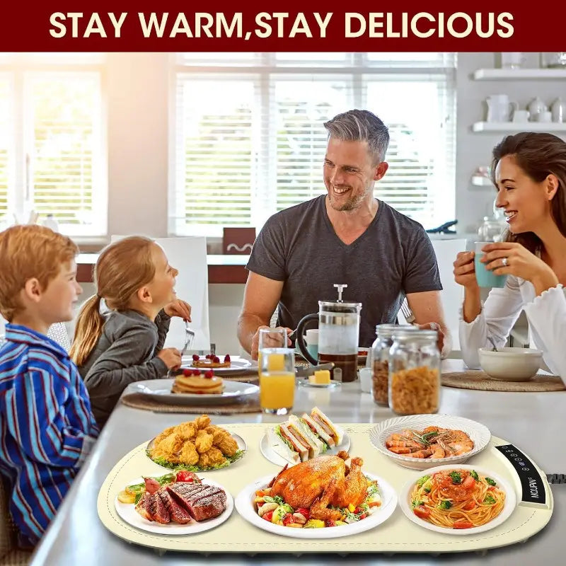 Kitchen Food Warming Mat – Hot Meals, Anytime