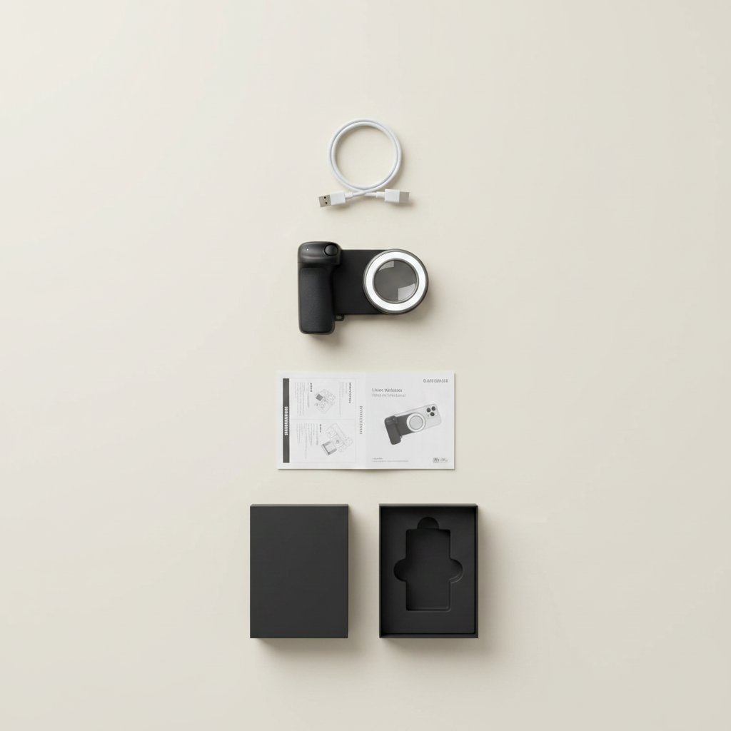360° Camera Handle – Steady Shots & Self-Lighting