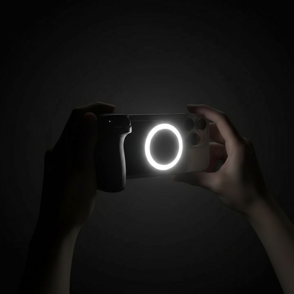 360° Camera Handle – Steady Shots & Self-Lighting