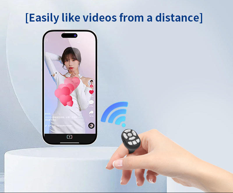 Wireless Bluetooth Camera Shutter Remote – TikTok & Selfie Control Ring