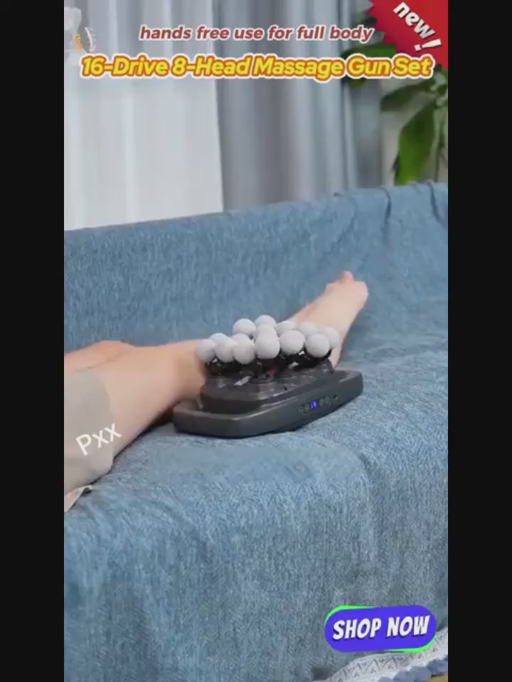 16-Head Flesh Gun Massage Device, Deep Tissue Muscle Instrument