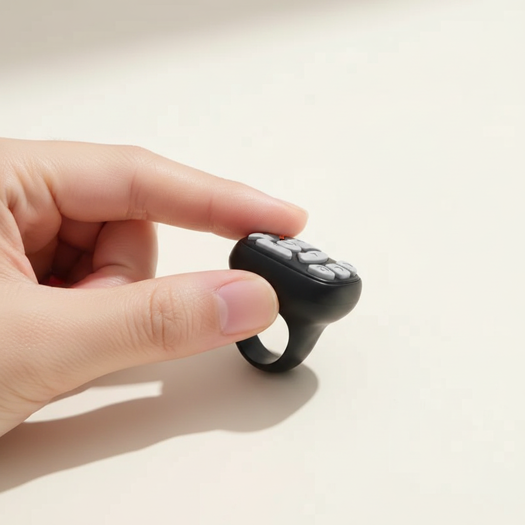 Wireless Bluetooth Camera Shutter Remote – TikTok & Selfie Control Ring