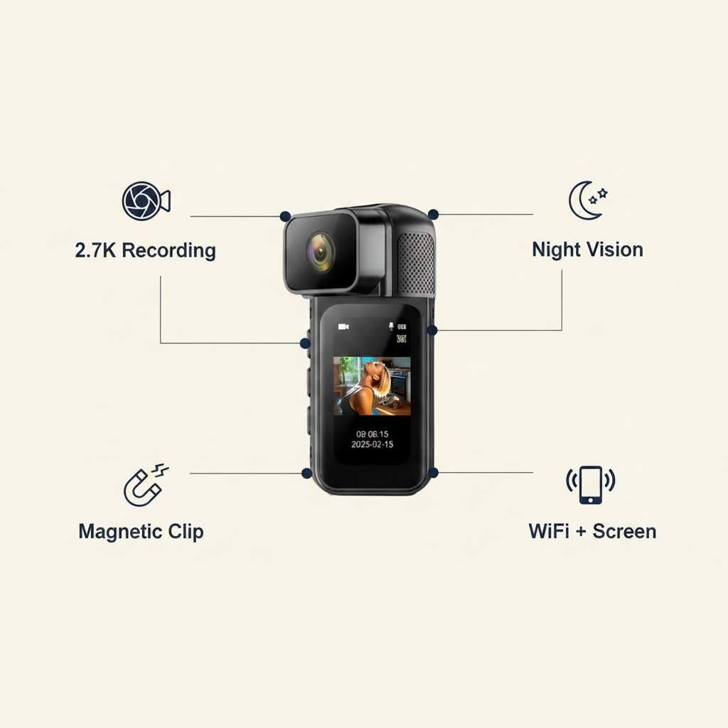 2.7K Thumb Action Camera – Wearable POV in a Snap